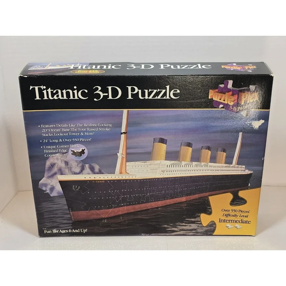 Titanic 3D Puzzle PuzzlePlex Over 550 Pieces Model‎ Ship Building Kit NIB